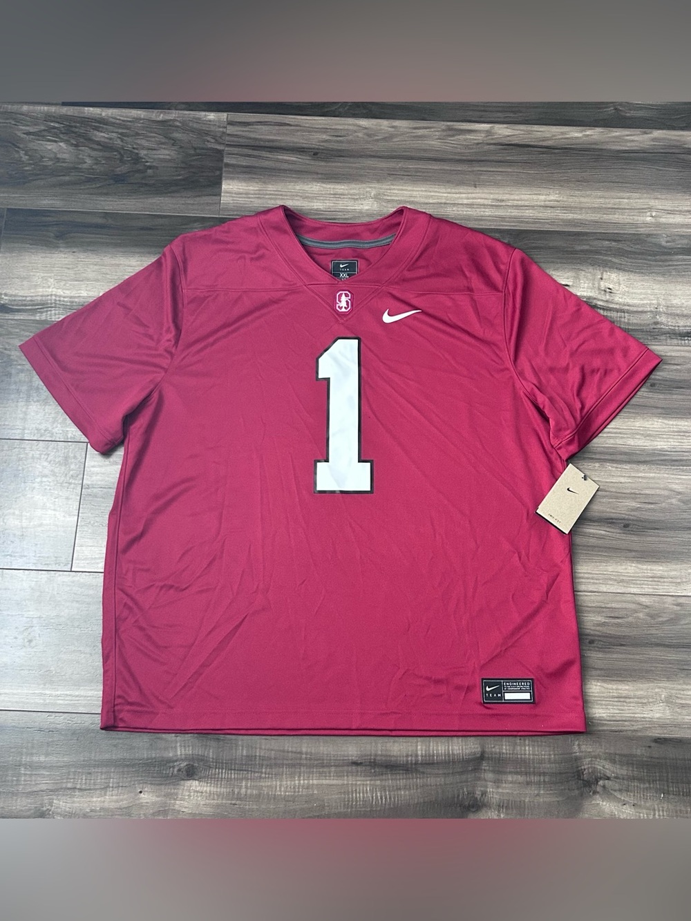 Nike Stanford University Cardinal Football Jersey Men’s XXL 2XL NCAA Red New